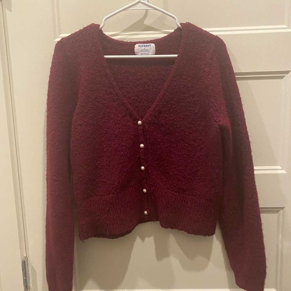 Old Navy Women's Deep Red Cardigan